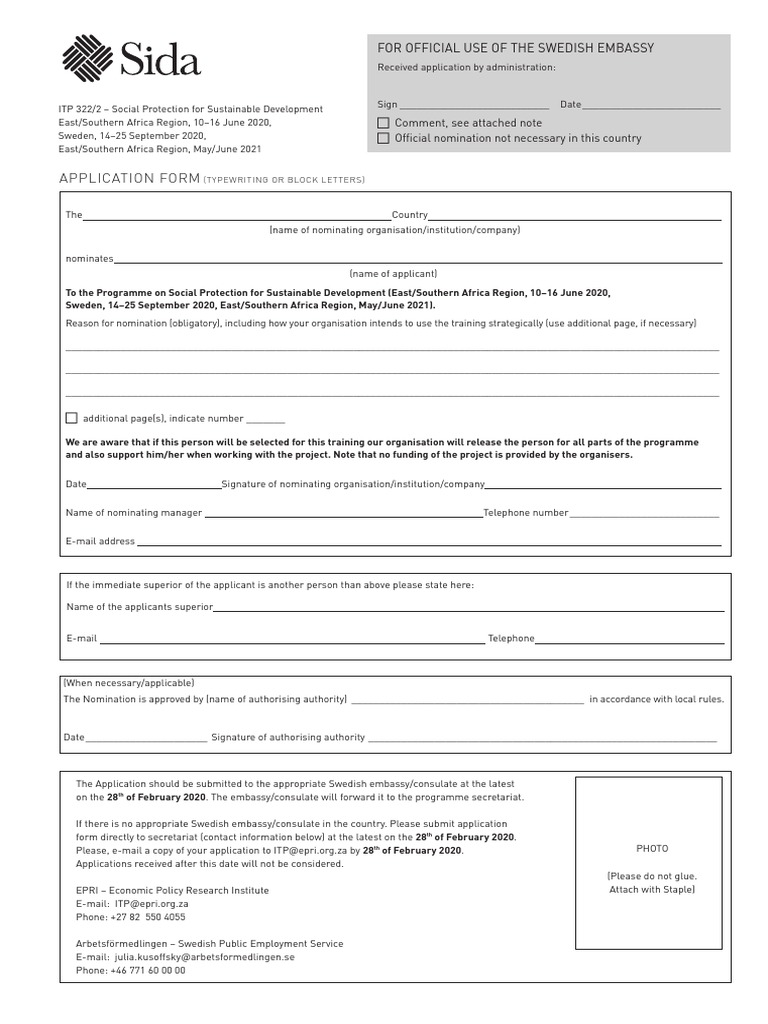 322-2 Social Protection 2020 Application Editable PDF | PDF | English ...