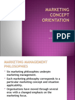 Week 4 - Marketing Concept Orientation