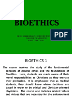 Bioethics - 1st Year PDF