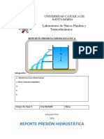 Reporte Práctica Presión Hidrostática