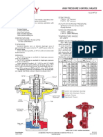 High Pressure Control Valves