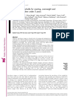 Prevalence Thresholds Wasting Overweight Stunting Children Paper