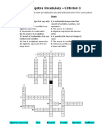 Quiz 3 Algebraic Expression