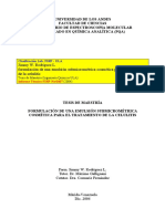 Formulacion de Una Emulsion Submicrometrica Cosmetica para El Tratamiento de La Celulitis PDF