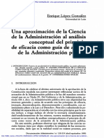 Una aproximación de la Ciencia de la Administración al análisis conceptual del principio de eficacia como guía de acción de la Administración pública