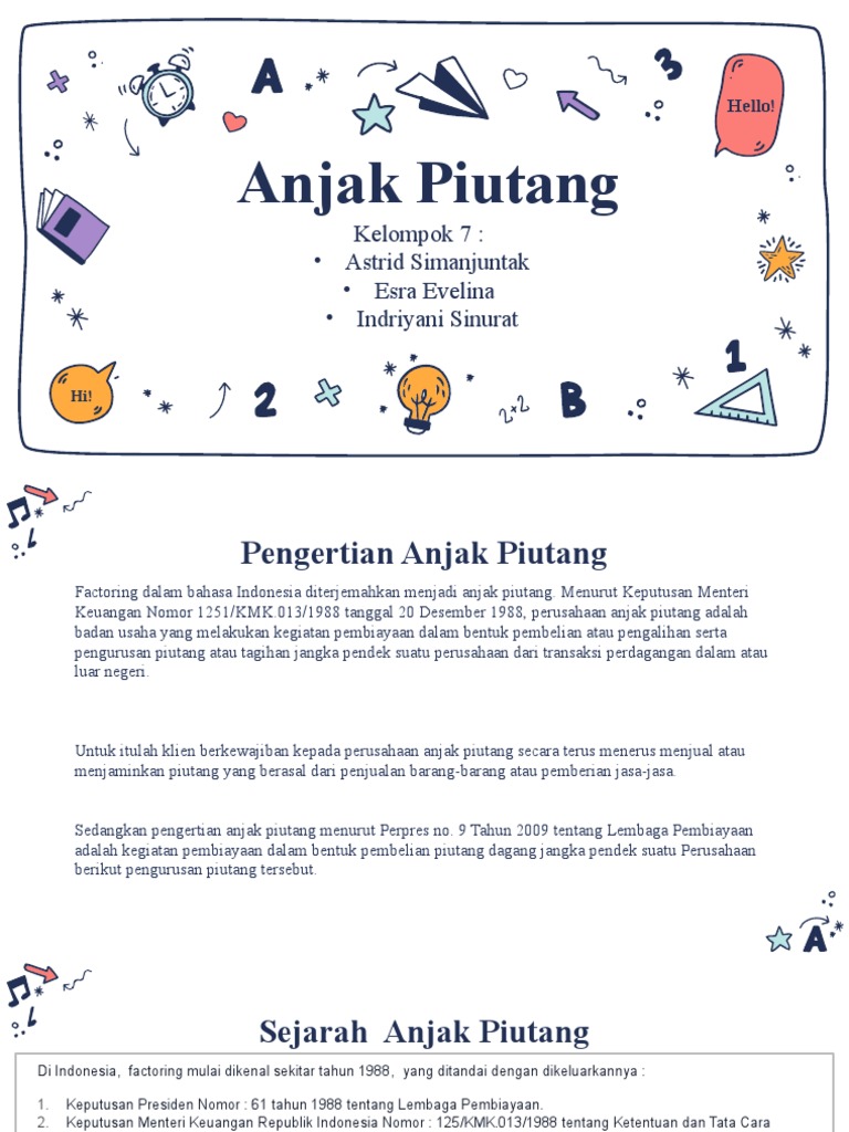 Pengertian dan Manfaat Anjak Piutang | PDF | Pengelolaan Keuangan & Uang