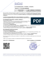 Sicareme Assurances: Certificat D'Assurances Etudes + Stages POLICE #470.2020.00000049