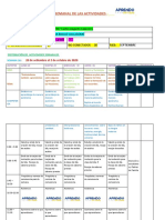 PLANIFICADOR SEMANAL DE LAS ACTIVIDADES