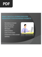Most crucial guidelines for designing your business website