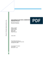 Evaluation of The School Administration Manager Project Executive Summary