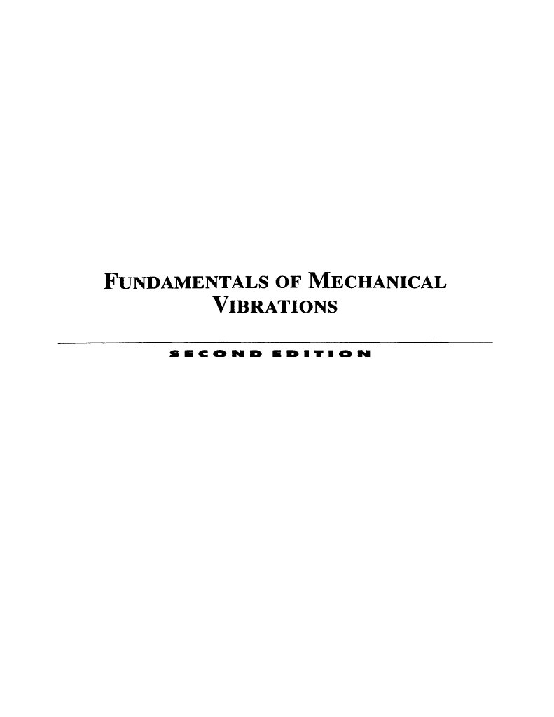 Fundamentals of Mechanical Vibration Mcgraw Hill | PDF