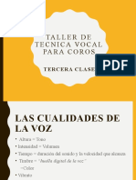 Taller de Tecnica Vocal para Coros 3