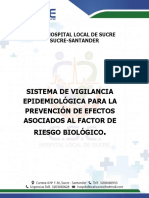 2013 - Sistema de Vigilancia Epidemiologica para La Prevencion de Efectos Asociados Al Factor de Riesgo Biologico PDF
