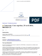 Cameroun, Cour Suprême, 29 Avril 2014, 005 - SSP - CS PDF