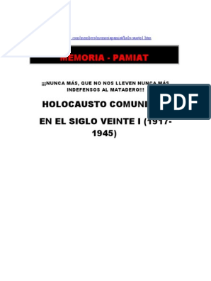 Communism Documente Pdf El Holocausto Campamento De Exterminio