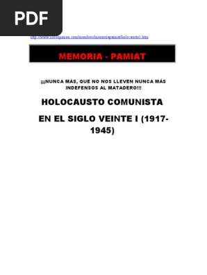 Communism Documente Pdf El Holocausto Campamento De Exterminio