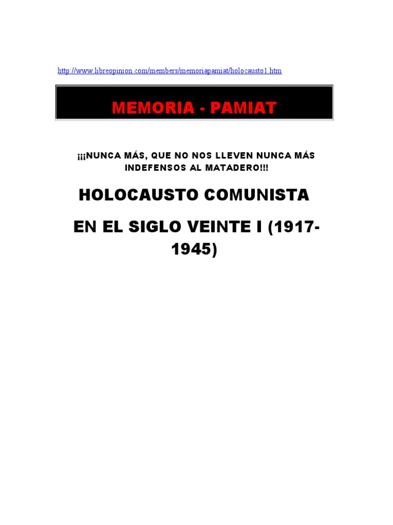 communism documente pdf el holocausto campamento de exterminio