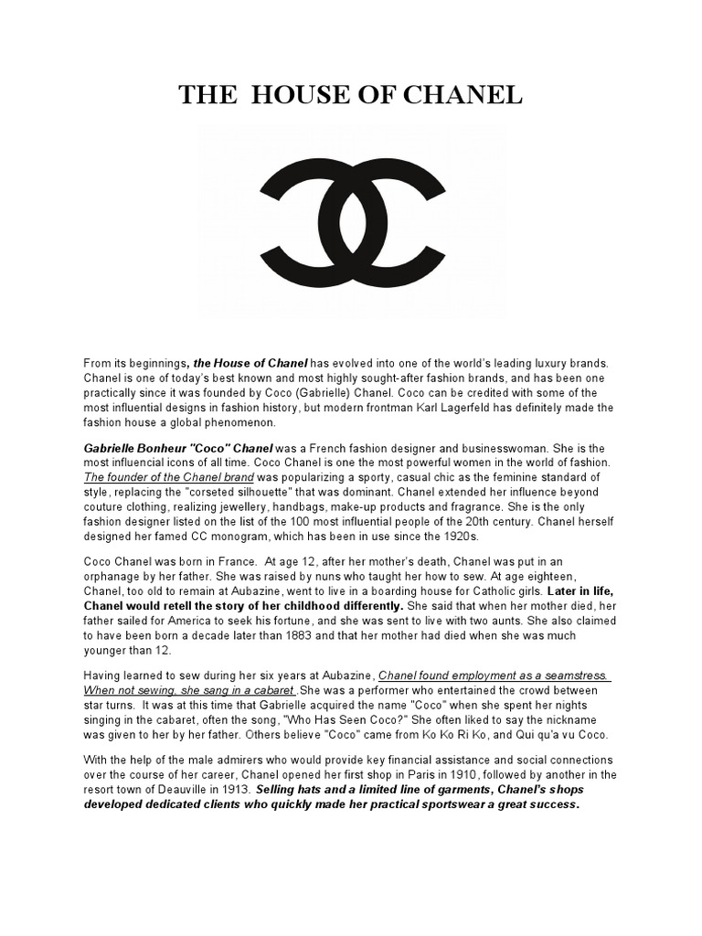 chanel company information