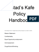 Julian Kolstad - Employee Personnel Policy Handbook Assignment