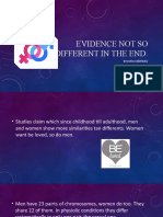 Evidence Not So Different in The End