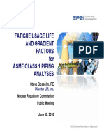 Asme Fatigue Usage Factor