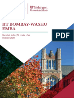 Iit Bombay-Washu Emba: Mumbai, India - St. Louis, USA October 2020