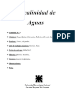 Determinación de alcalinidad de muestras de agua por volumetría