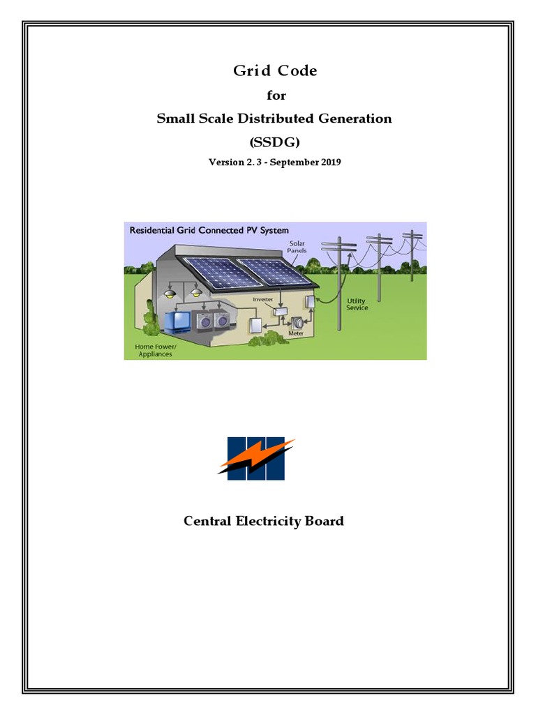 SSDG Grid Code - Rev Sept 2019 | PDF | Photovoltaic System | Photovoltaics