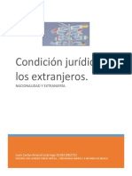 Condición Jurídica de Los Extranjeros.: Nacionalidad Y Extranjería