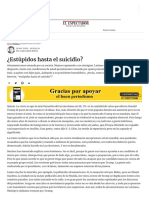 ¿Estúpidos hasta el suicidio?