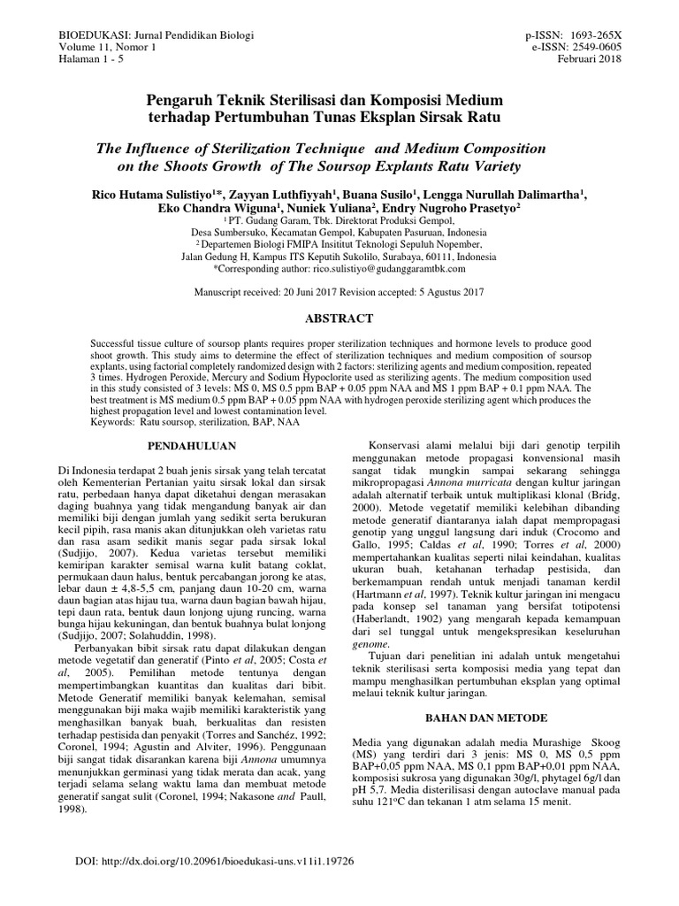Jurnal 2 Teknik Sterilisasi Dan Desinfeksi | PDF