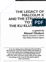 The Legacy of Malcolm X and The Struggle To Defeat The Ku Klux Klan