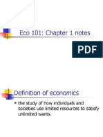 Eco 101: Chapter 1 Notes
