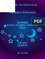 Guia de Matematicas-Números Romanos-Paula Samira Huertas Vega-Quinto