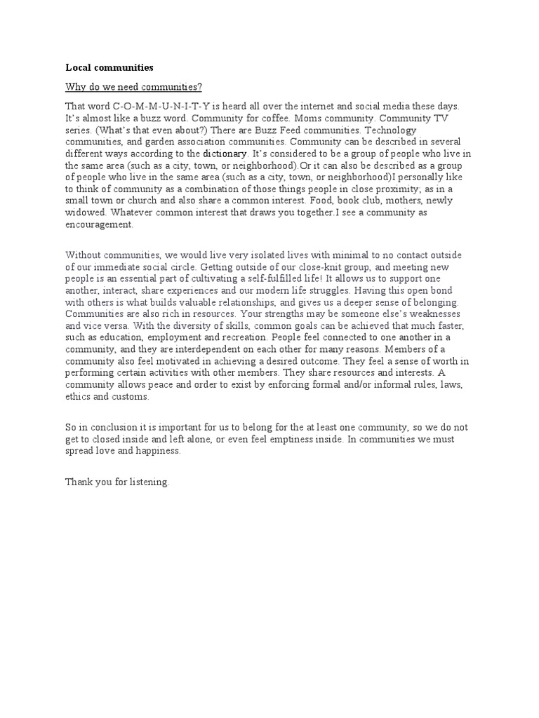 The Power of Community Connection | PDF