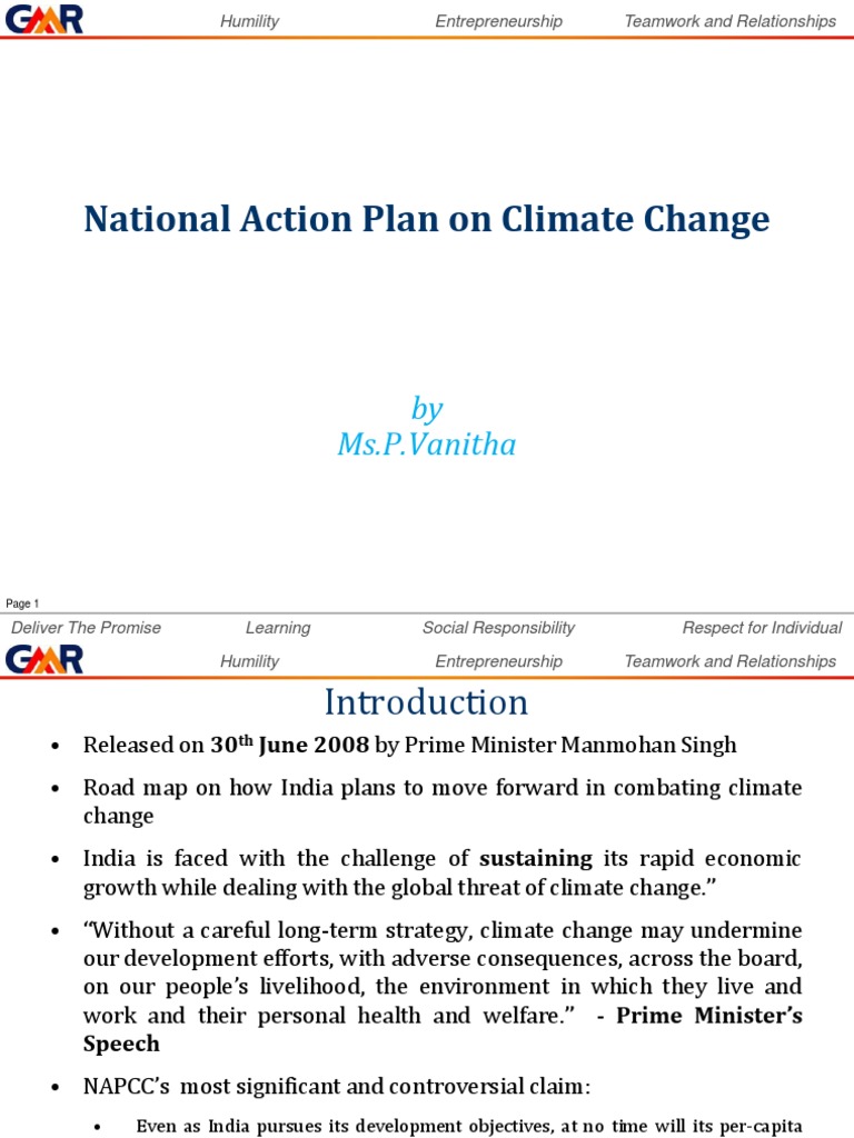 National Action Plan On Climate Change: by Ms.P.Vanitha | Download Free ...