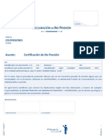 Declaración de NO Pensión PDF