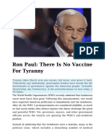 Ron Paul There Is No Vaccine For Tyranny