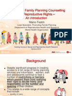 Elements of Family Planning Counselling and Reproductive Rights