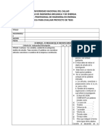 Desarrollo de Tesis RUBRICA PROYECTO DE TESIS FIME