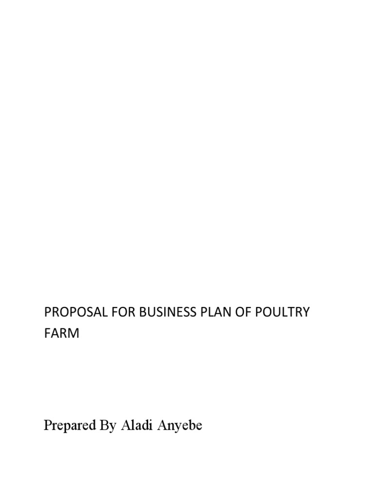 sample business plan for a poultry farm pdf