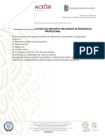 Anexo XXVII ESTRUCTURA DEL REPORTE PRELIMINAR DE RESIDENCIA PROFESIONAL