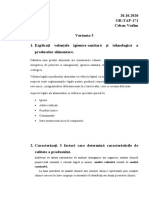 20.10.2020 GR:TAP-171 Ceban Vadim Varianta 5 1. Explicaţi Valenţele Igienico-Sanitară Şi Tehnologică A Produselor Alimentare