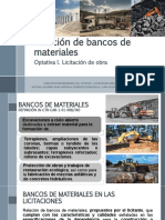 Bancos de Materiales en Una Licitación