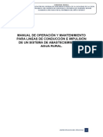 Manual de Operaciones y Manteniemiento de Lineas de Conducción y Válvulas