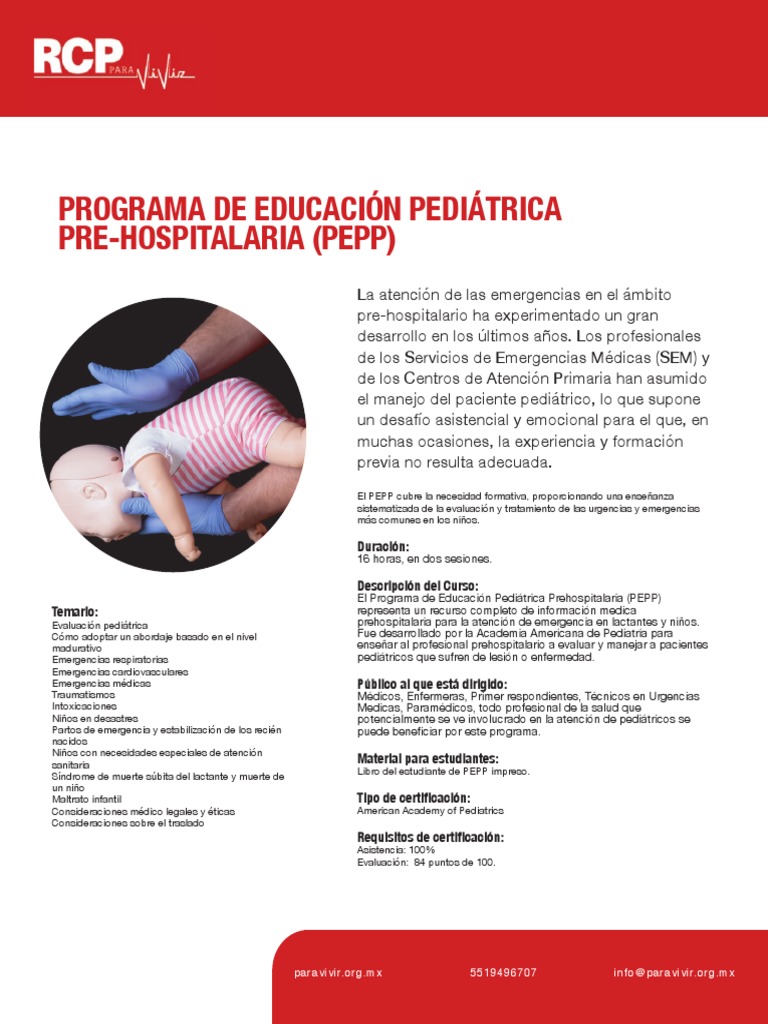 Curso PEPP: Emergencias Pediátricas Prehospitalarias | PDF | Medicina ...