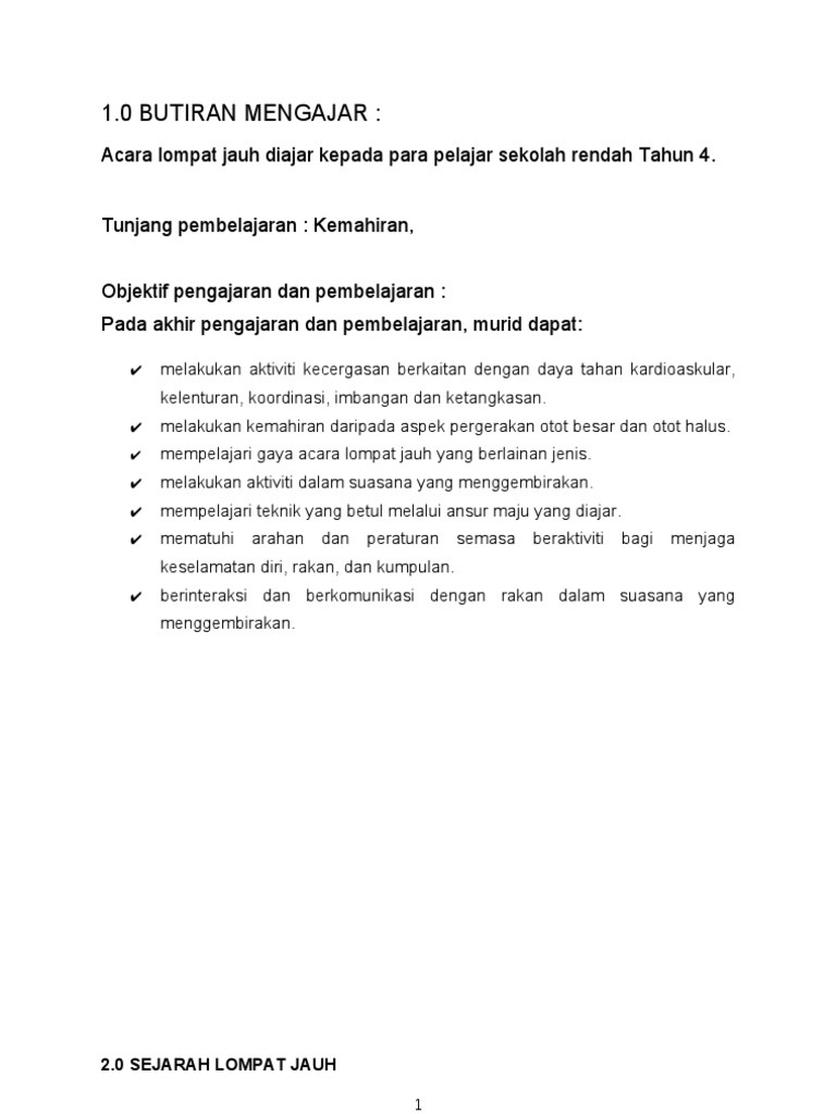 Long Jump Pdf