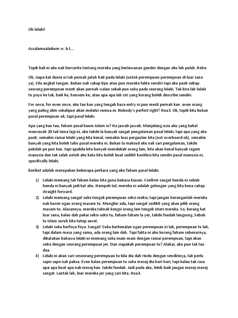Oh Lelaki Pdf
