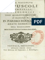 Bianchini - Dissertazione tolta da sui MSS (1785)