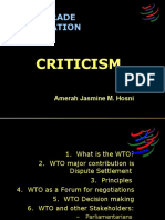 World Trade Organization: Criticism